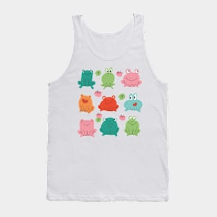 Kawaii Frogs Goblincore Cottagecore Aesthetic Reptile Art Tank Top